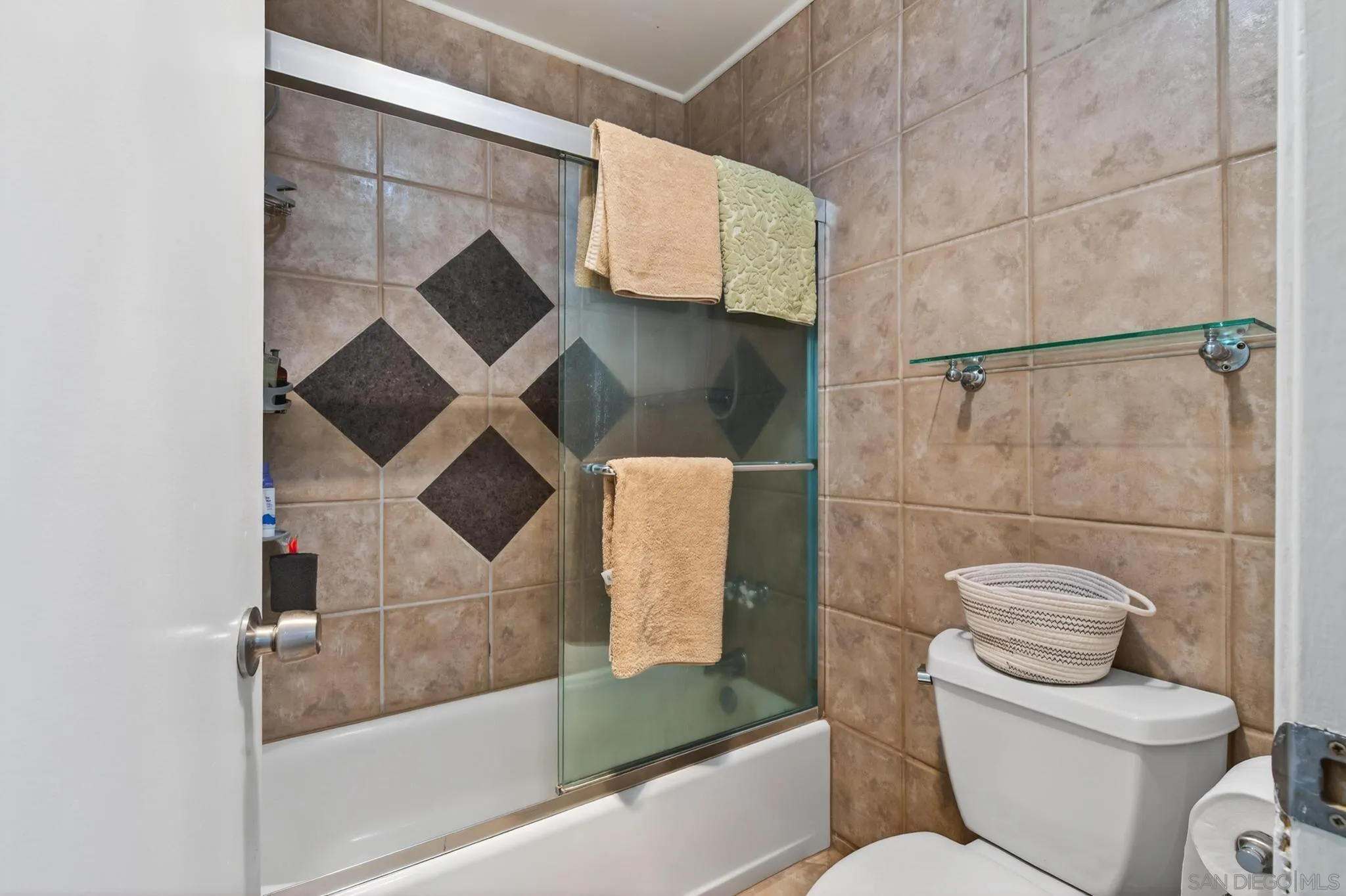 2157 Arnold Way, Unit 201 Alpine, CA 91901 - Photo 15 of 21 a bathroom with a toilet and a shower