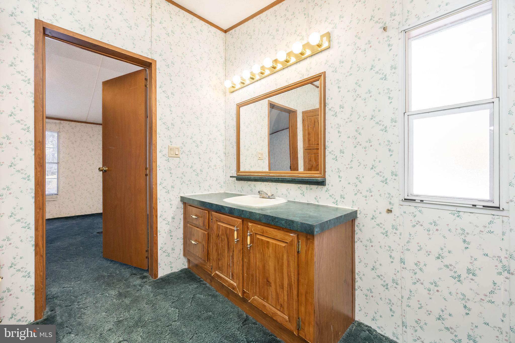 22147 Royal Oak Road Quantico, MD 21856 - Photo 30 of 65 a bathroom with a granite countertop sink and a mirror
