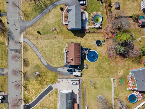 a front view of a house with patio