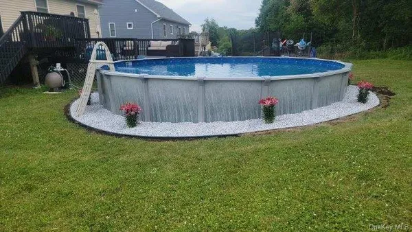 a view of a sink in a backyard