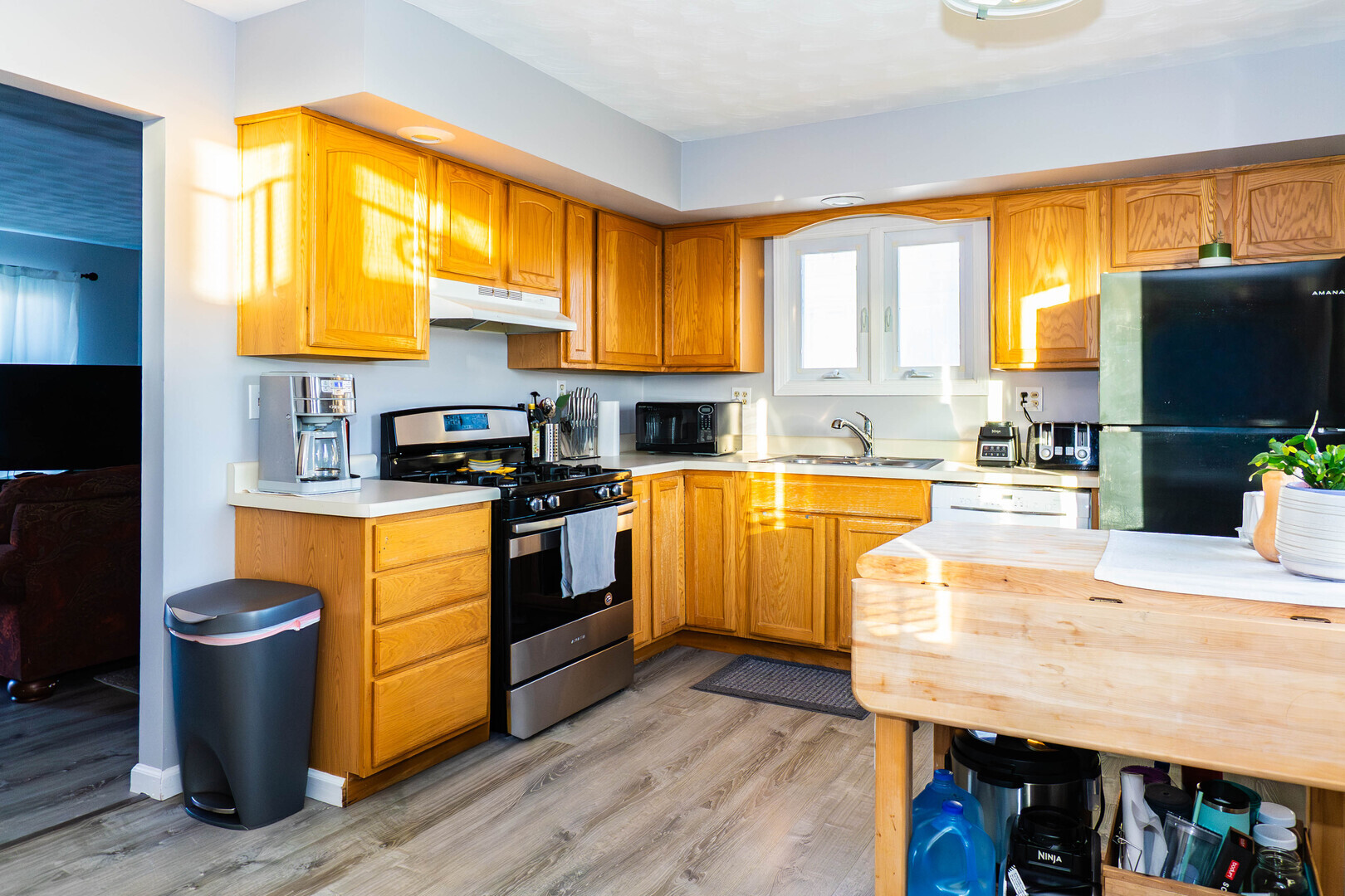 1000-1008 Carrie Avenue Rochelle, IL 61068 - Photo 6 of 20 a kitchen with a sink appliances cabinets and a window
