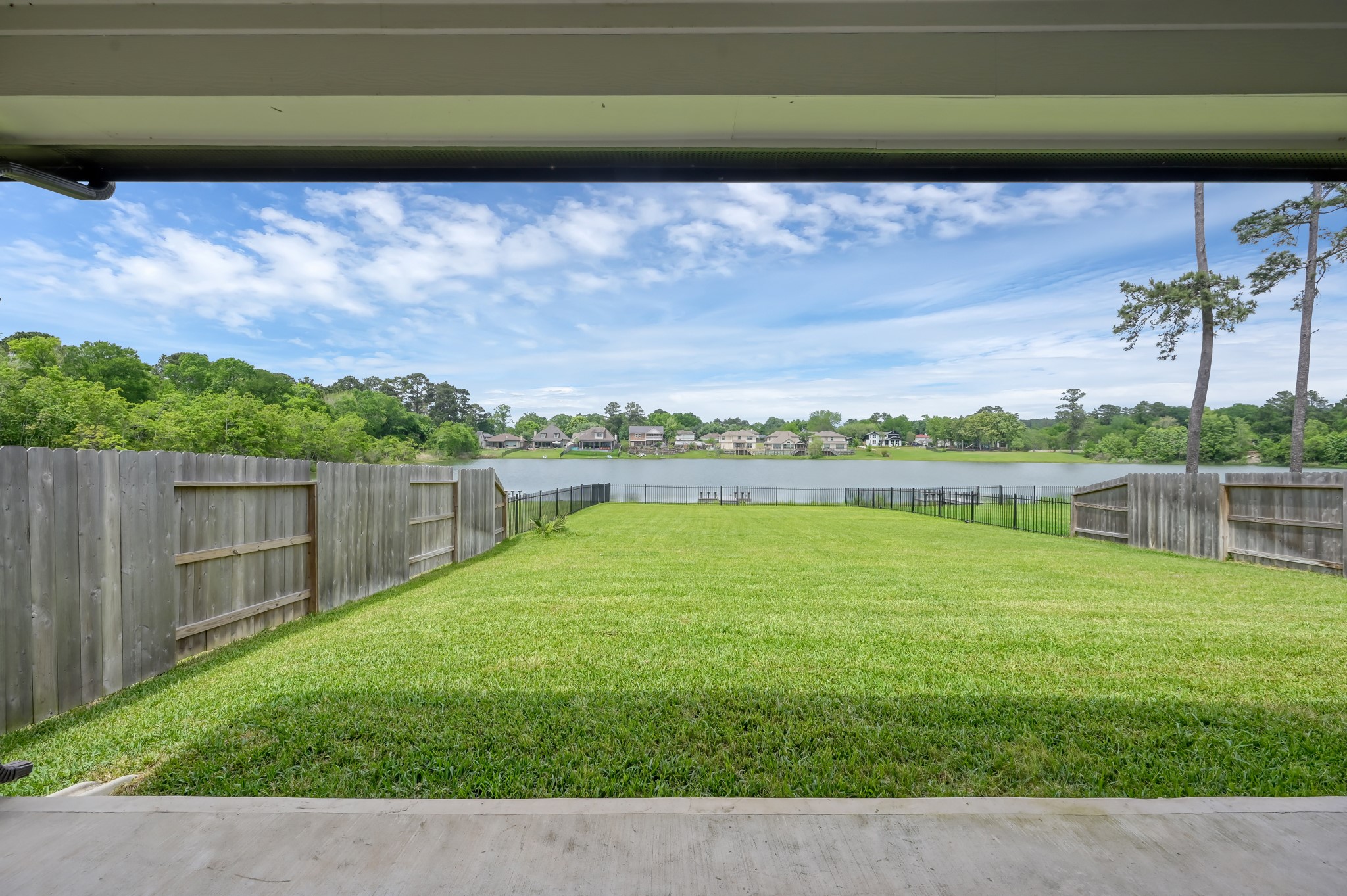 Waterfront backyard
