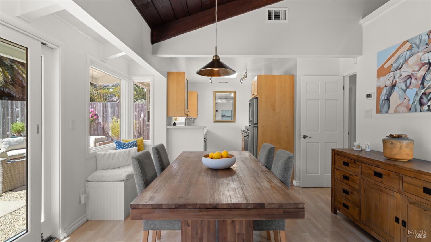 246 Flamingo Road Mill Valley, CA 94941 - Photo 3 of 42 Expanded bump out provides more space for dining area.