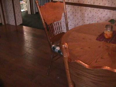 Solid wood floors in the kitchen