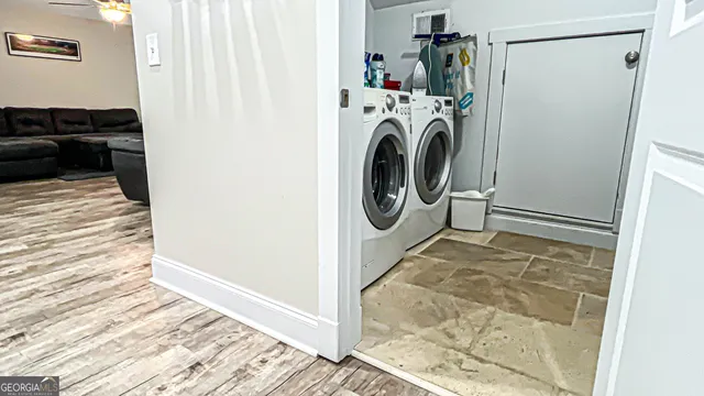 a view of an outdoor space with seating