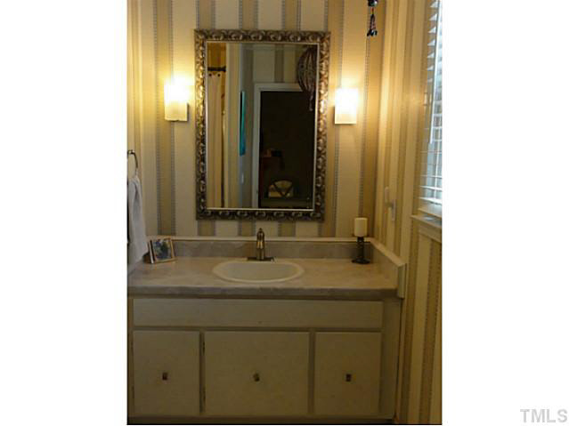 1008 Northclift Drive Raleigh, NC 27609 - Photo 14 of 21 a bathroom with a sink and a mirror