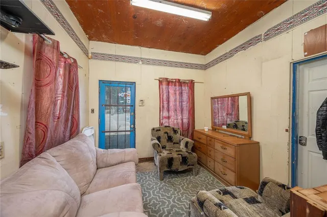 a view of a house with truck parked