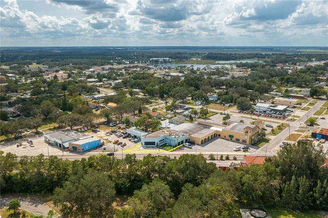 an aerial view of a city