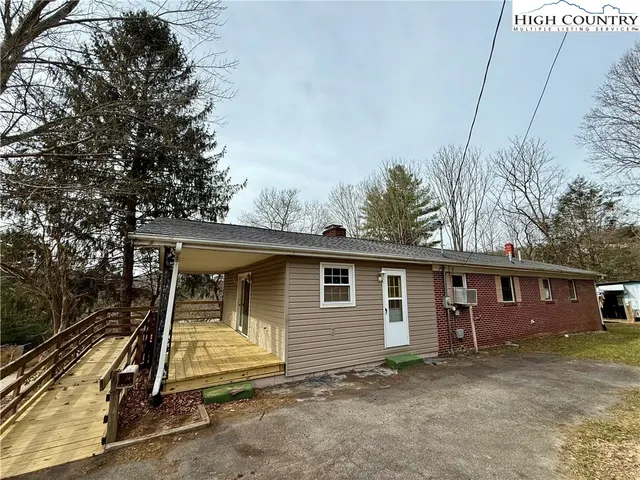 a view of a house with a patio
