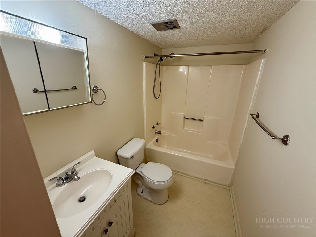 229 East King Street, Unit 30 Boone, NC 28607 - Photo 13 of 19 a bathroom with a sink a toilet and shower