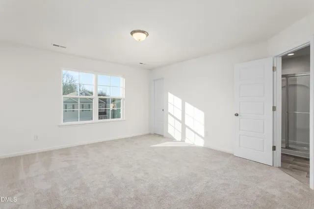 a view of a window in an empty room