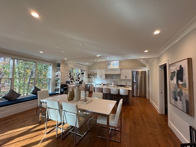91 Seaver Street Wellesley, MA 02481 - Photo 4 of 18 a view of a dining room with furniture window and wooden floor