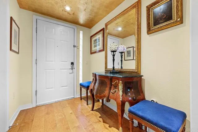 a view of an entryway with furniture