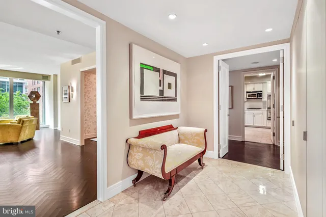 a living room with furniture and a couch