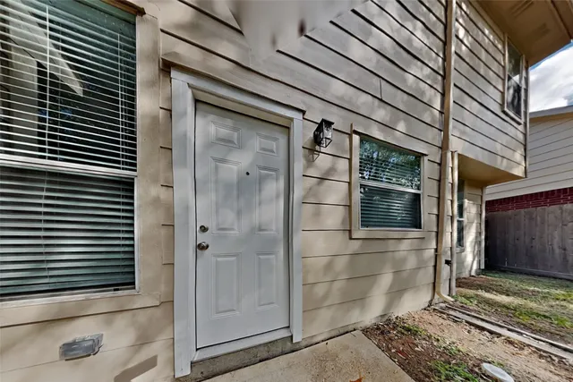 a view of a door of a house