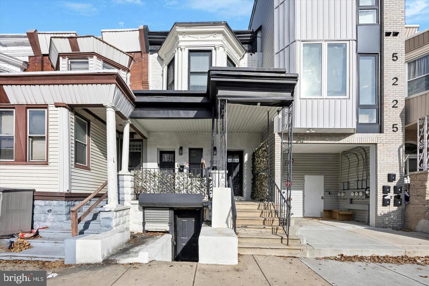 a view of a building with a entrance gate