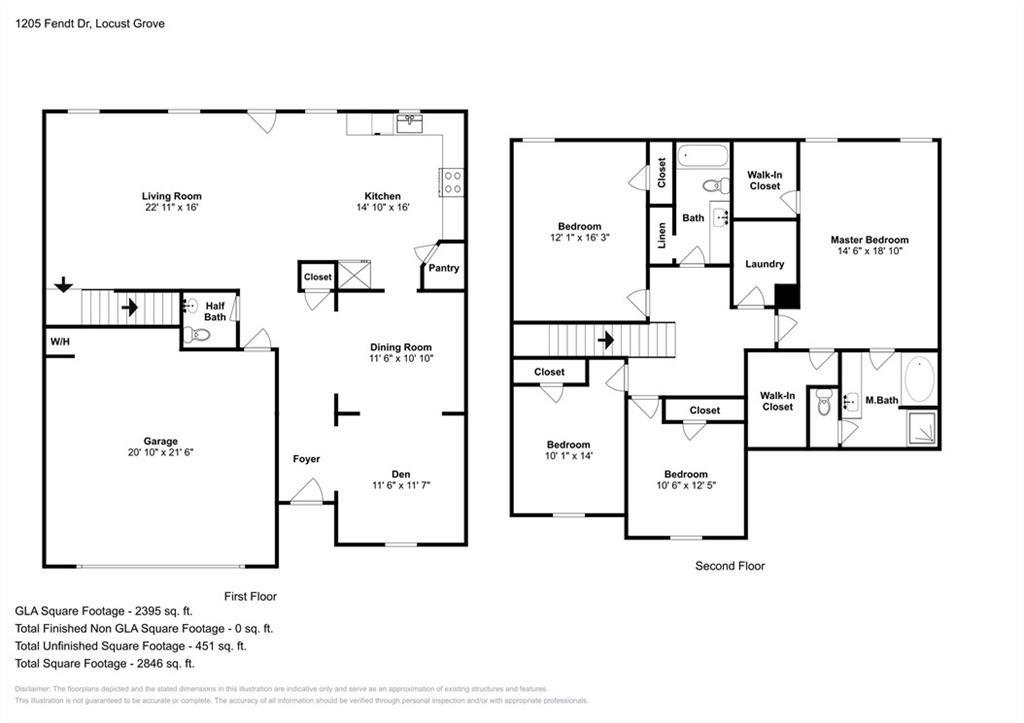 1205 Fendt Drive Locust Grove, GA 30248 - Photo 19 of 19 a picture of a floor plan