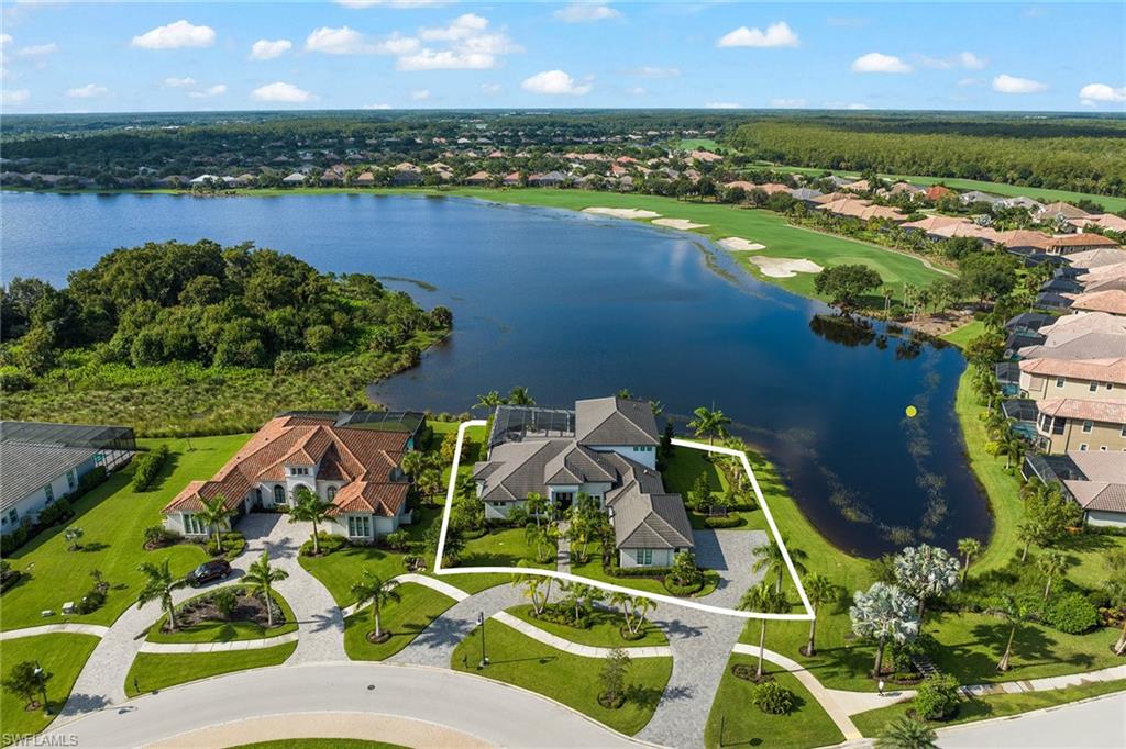 12499 Twin Eagles Boulevard Naples, FL 34120 - Photo 46 of 50 an aerial view of a house with a lake view