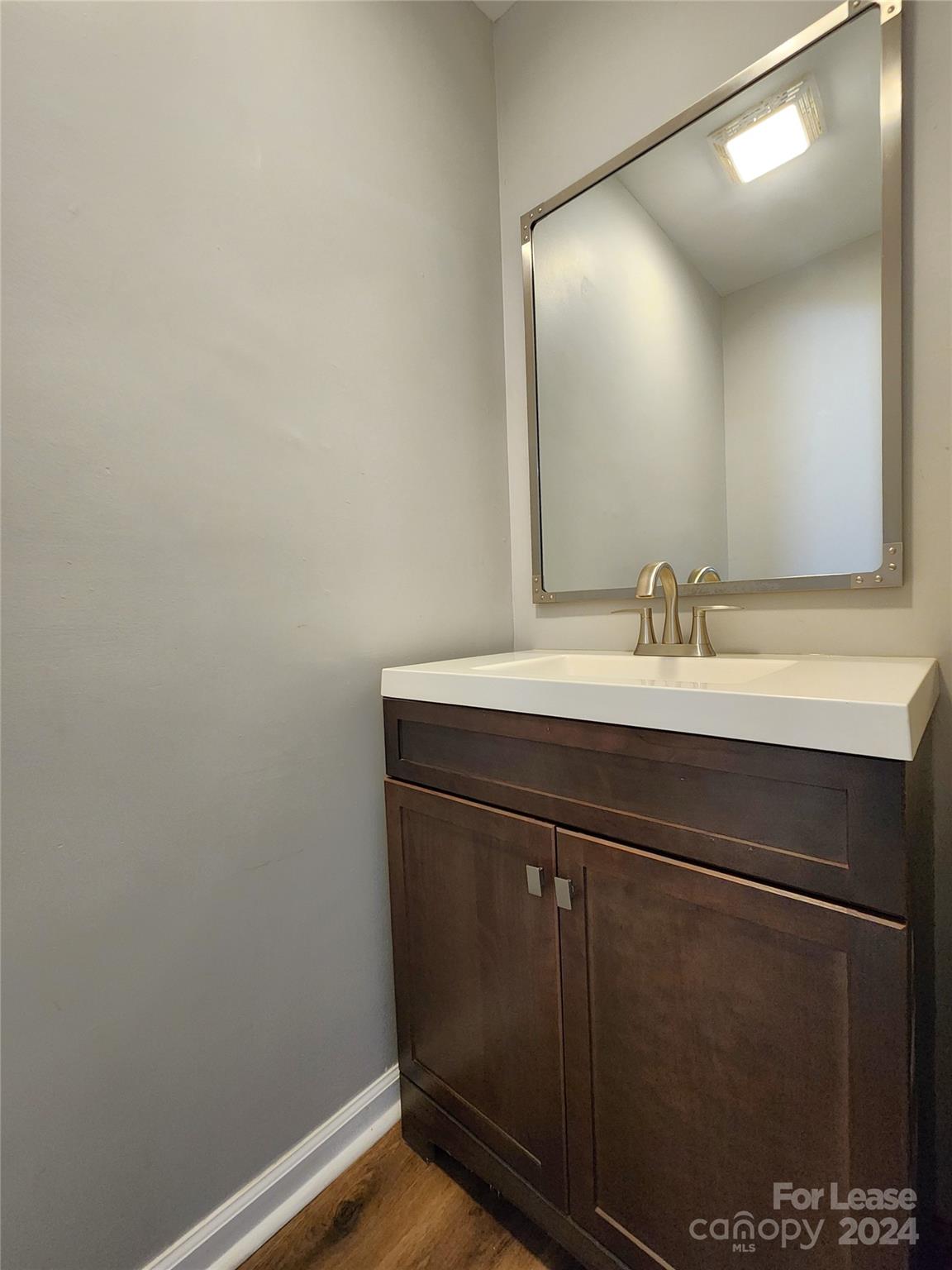 407 Spring Street Northwest, Unit 407 Concord, NC 28025 - Photo 8 of 19 a bathroom with a sink and a mirror
