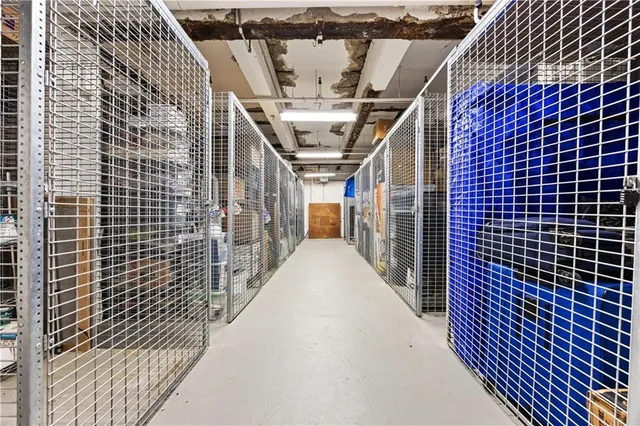 a front view of a building with glass door