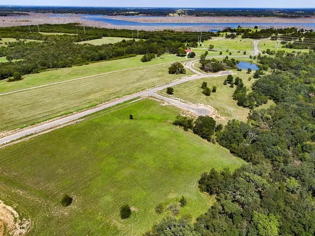 a view of a city street from a yard