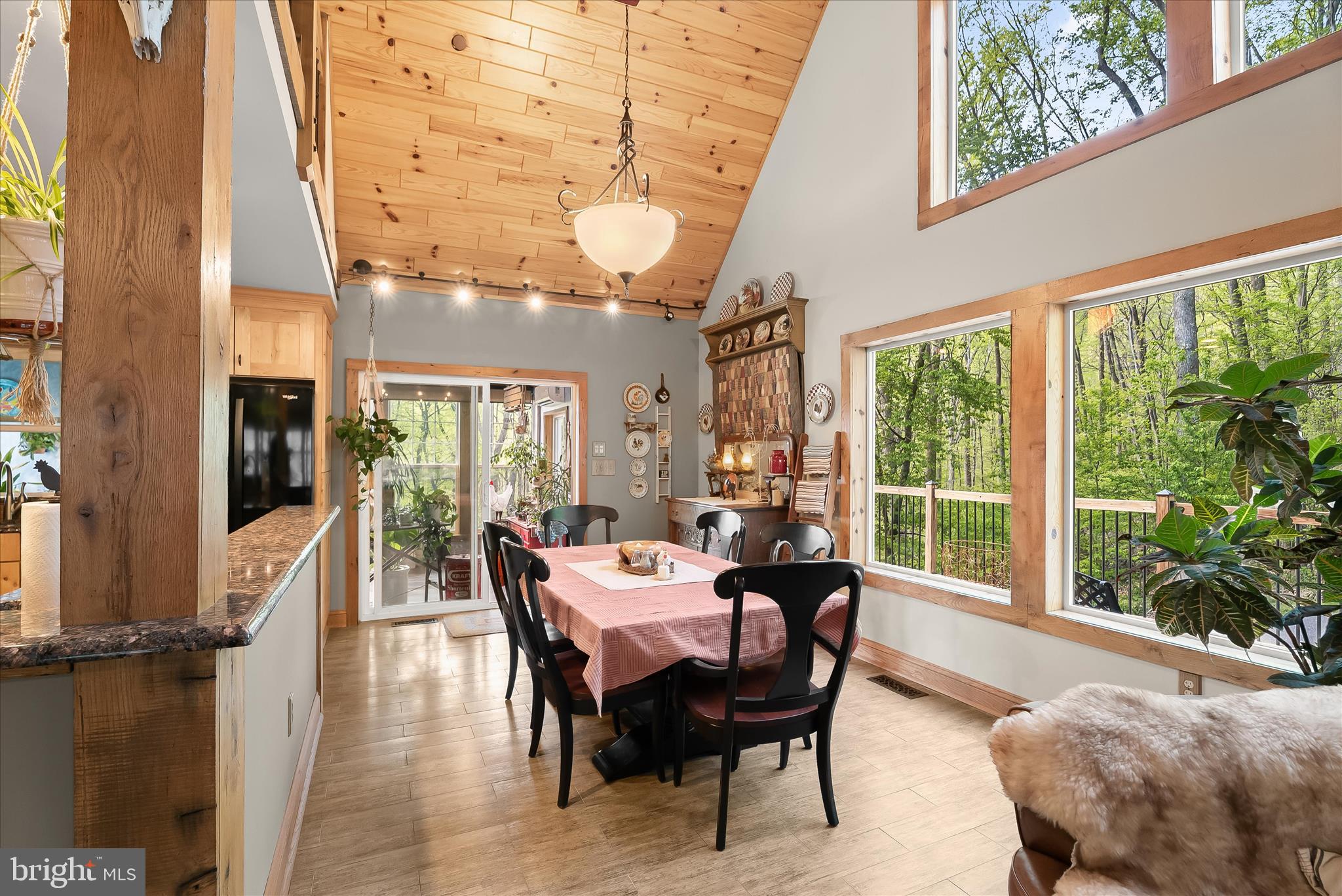 4623 Fishers Hollow Road Myersville, MD 21773 - Photo 19 of 65 a view of a dining room with furniture window and outside view