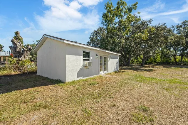 a backyard of a house