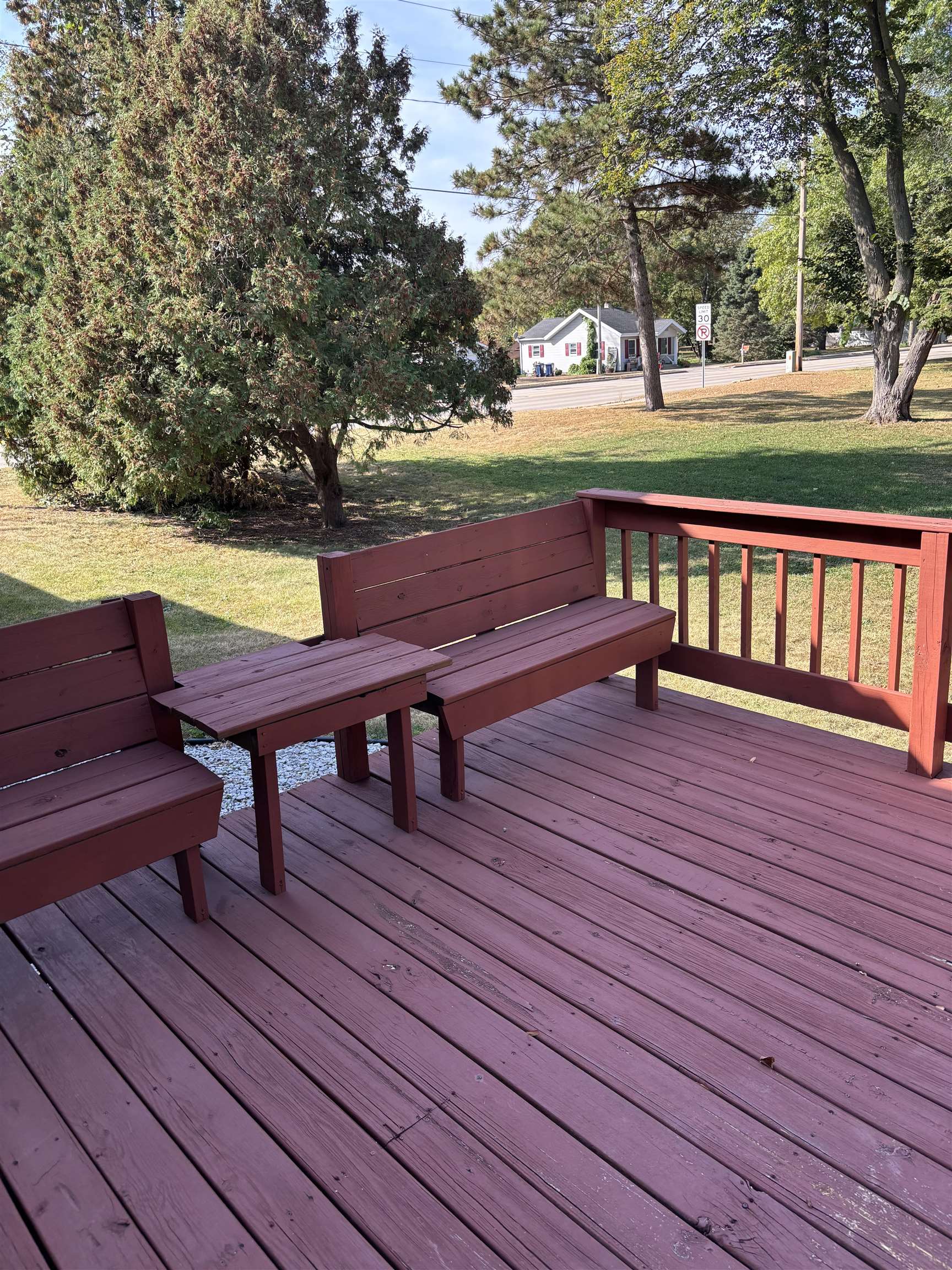 871 Cranston Road Beloit, WI 53511 - Photo 16 of 17 a view of a wooden deck with furniture