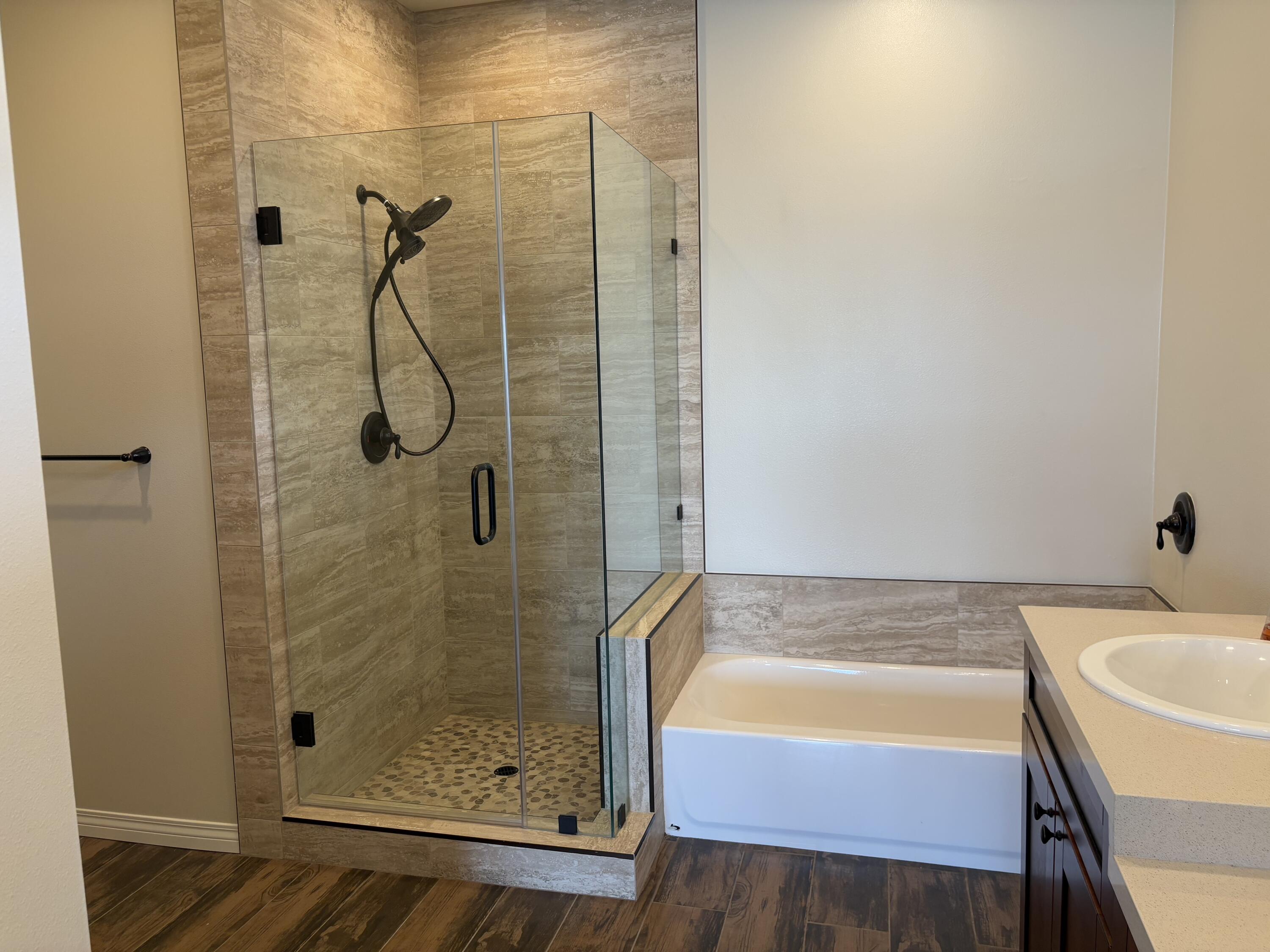 2674 Colorado River Road Blythe, CA 92225 - Photo 35 of 73 a bathroom with a shower and a sink