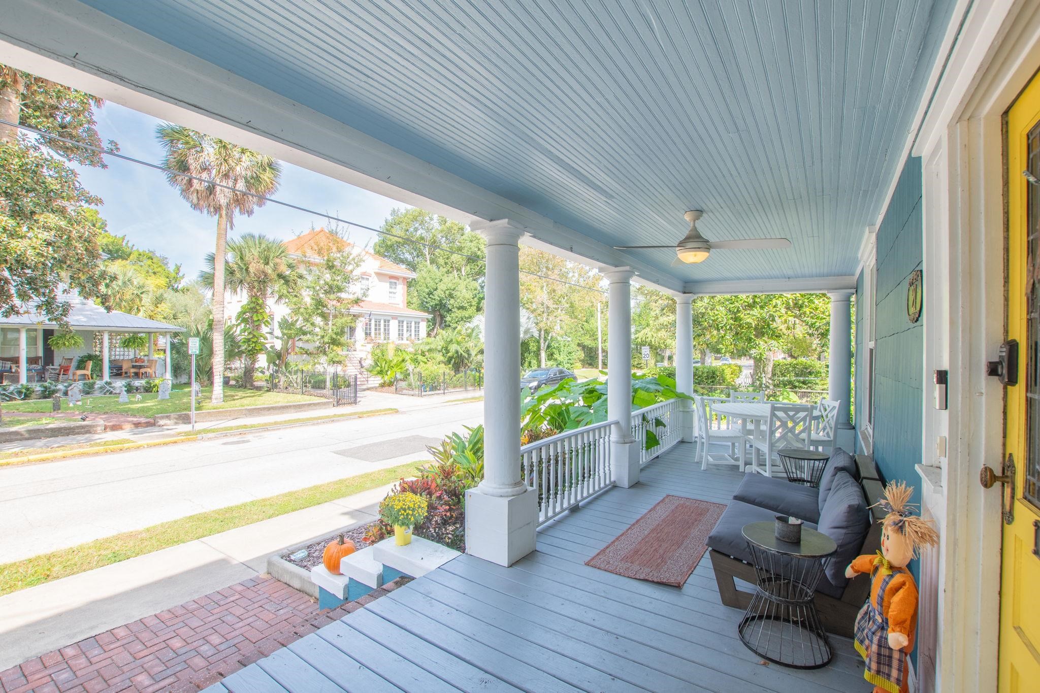 21 Saragossa Street St. Augustine, FL 32084 - Photo 14 of 66 Porch featuring a ceiling fan