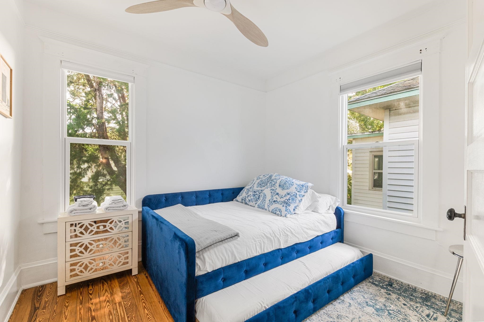 21 Saragossa Street St. Augustine, FL 32084 - Photo 51 of 66 Bedroom with ceiling fan and wood finished floors