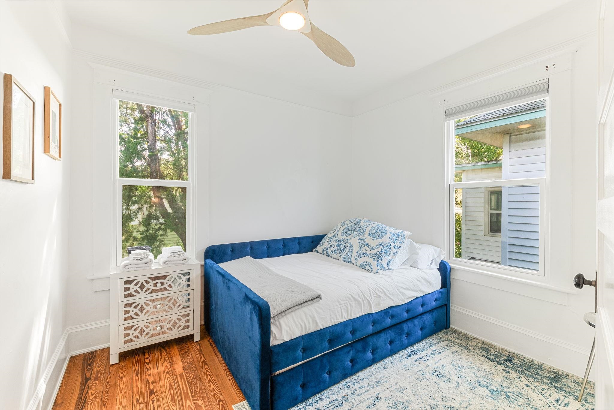 21 Saragossa Street St. Augustine, FL 32084 - Photo 64 of 66 Bedroom featuring wood finished floors and a ceiling fan