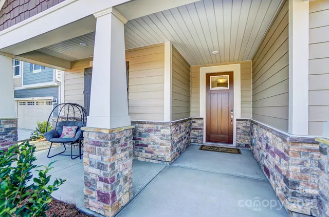 a view of front door of house