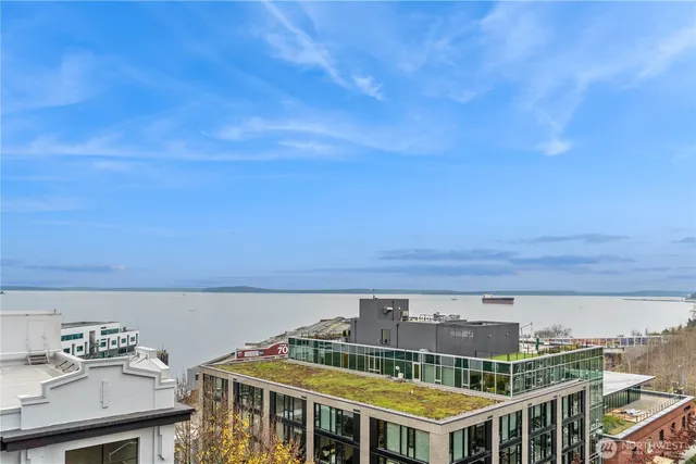 a view of city and mountain