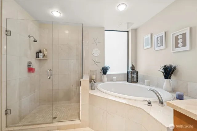 a bed room with a bed and a night stand