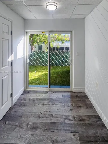 a view of a garden from a windows