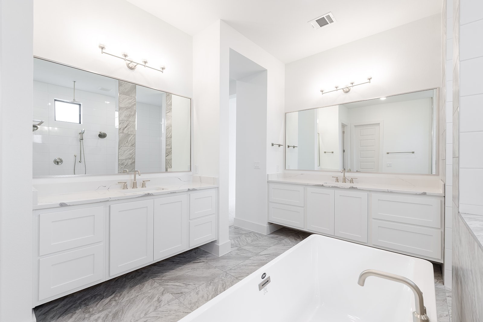 2385 Lineage Lane Leander, TX 78641 - Photo 31 of 36 a large bathroom with a double vanity sink mirror and