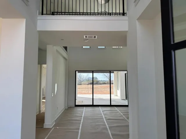 a view of a livingroom with a window