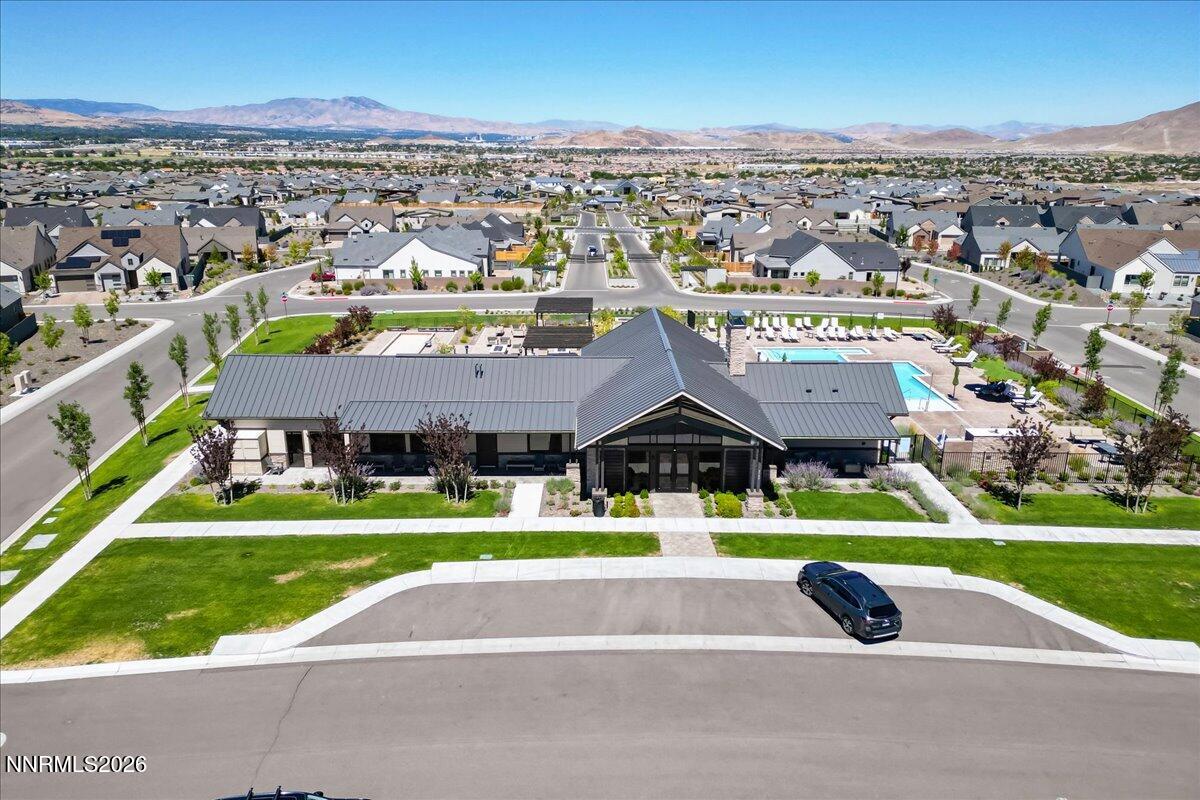 2982 Saddle Peak Drive Reno, NV 89521 - Photo 91 of 98 a aerial view of a house with a swimming pool