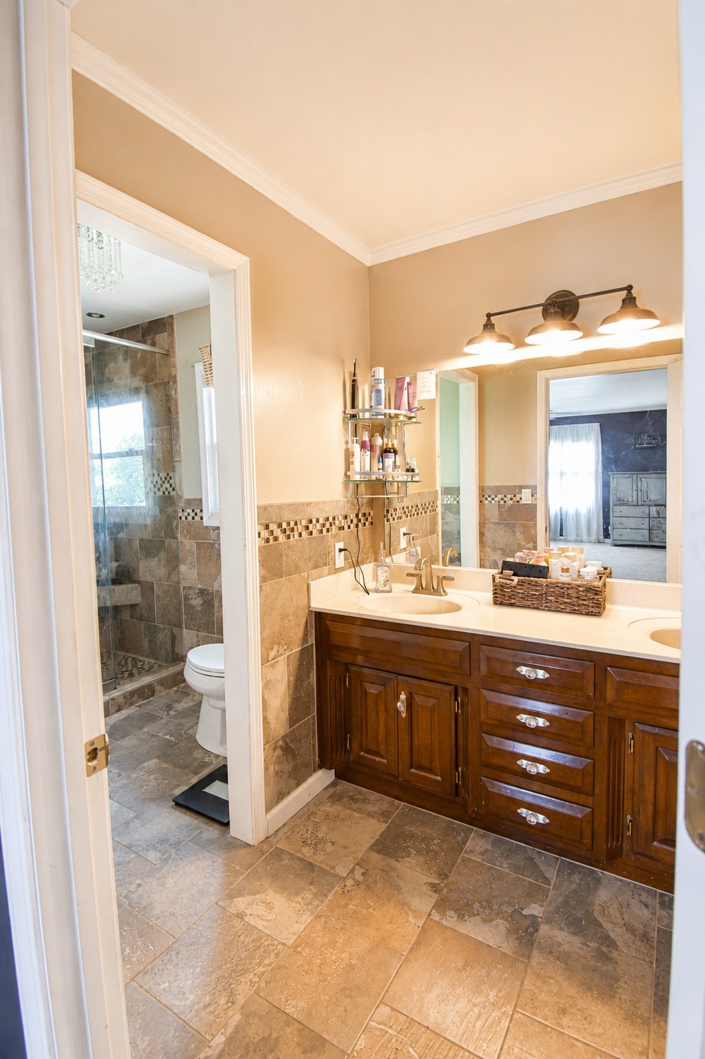 10814 Clarksville Road Olmstead, KY 42265 - Photo 25 of 55 a bathroom with a granite countertop sink and mirror