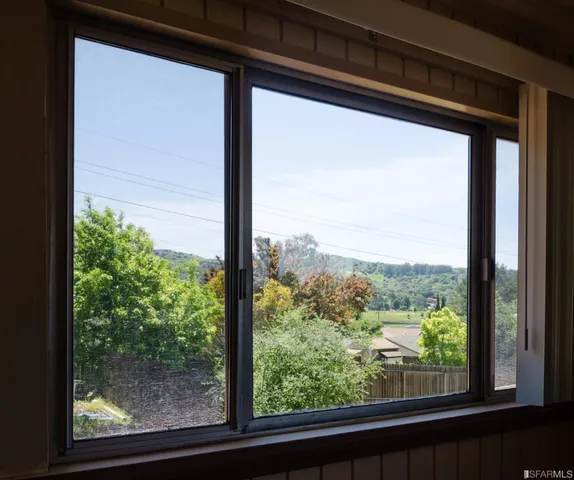 a view of a room with window