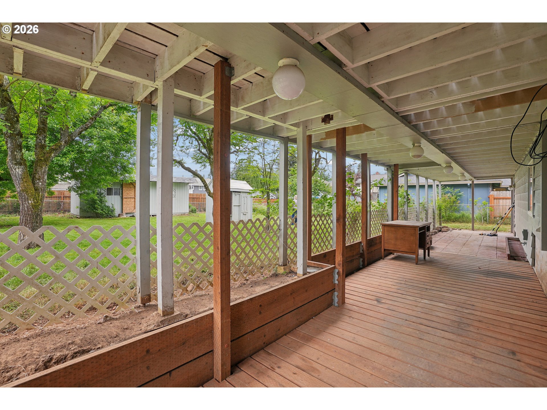 992 South South End Road Oregon City, OR 97045 - Photo 33 of 38 a view of a porch and garden