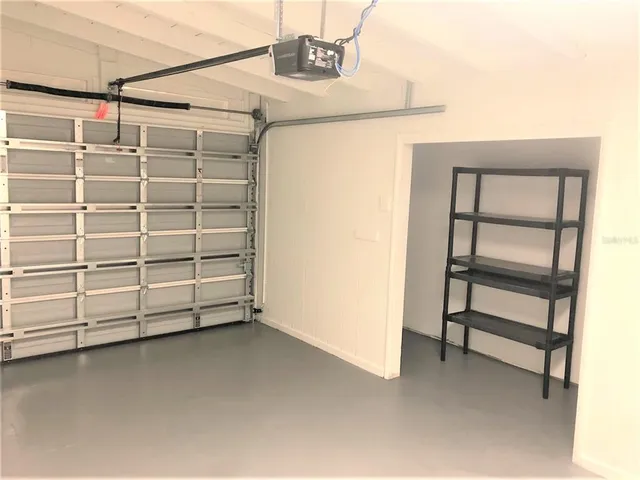 a view of a room with rack on the wall