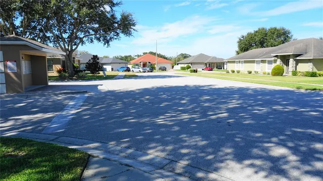 a view of street with houses
