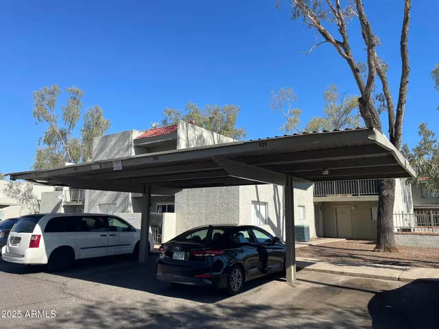 a car parked in front of a house