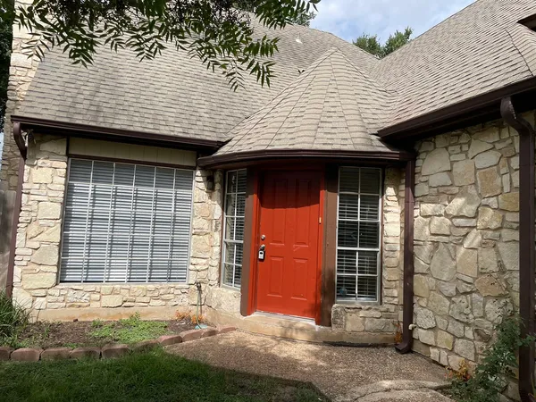 a front view of a house