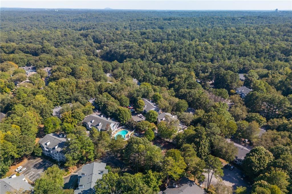 707 Gettysburg Place Atlanta, GA 30350 - Photo 38 of 40 an aerial view of a town with trees
