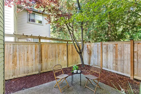 an outdoor space with patio