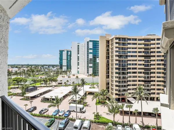 a view of a city from a terrace