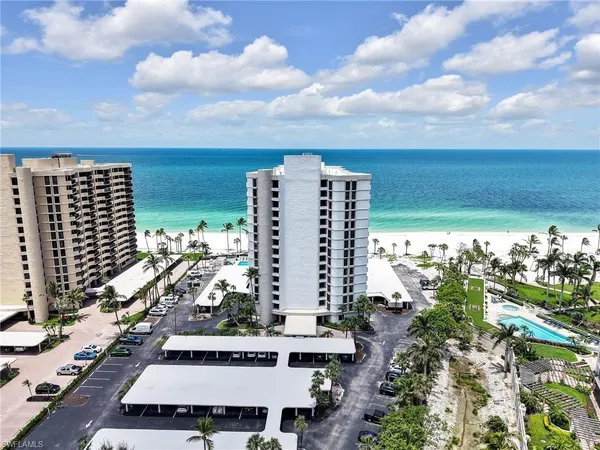 a view of a city with tall buildings